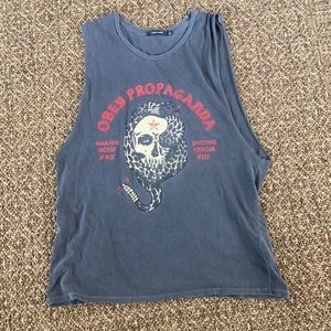Obey graphic muscle tank top